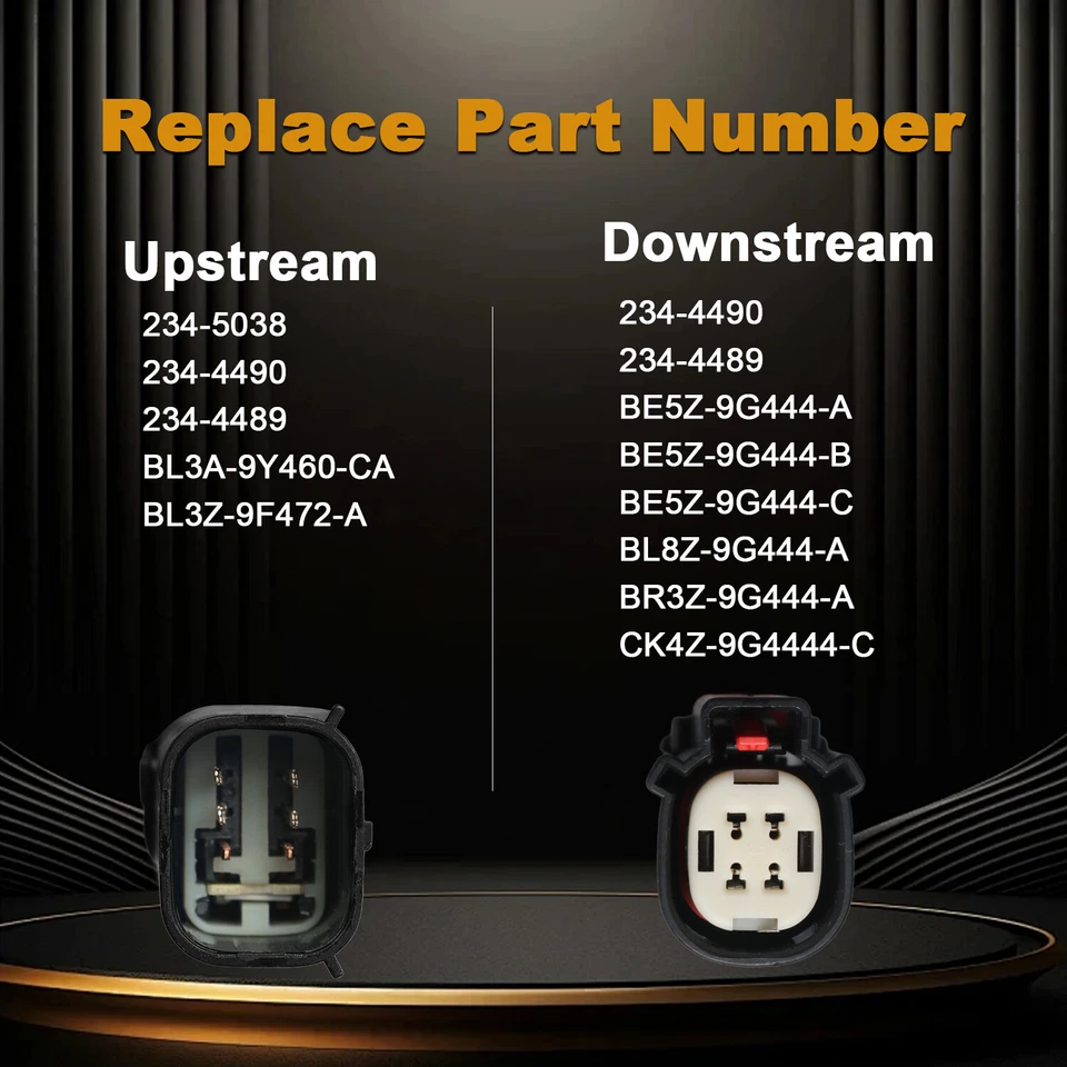 1 датчик кислорода вверх и вниз по течению O2 подходит для Ford Transit-350 HD 2015 года выпуска - Изображение 3 из 4