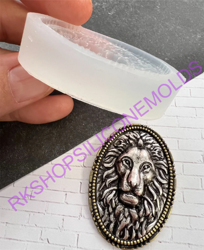 Stampo silicone cammeo leone per fondente-resina-argilla polimerica-caramelle-gioielli-artigianato - Foto 4 di 8