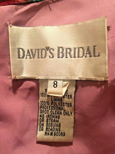 David Bridal mermaid long dress size 8 exotic color like flowers Beautiful - Picture 5 of 5