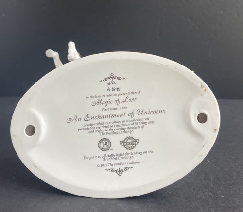 2003 Unicorn Porcelain Figurine "Magic Of Love" Limited Ed. - Bradford Exchange - Picture 7 of 18