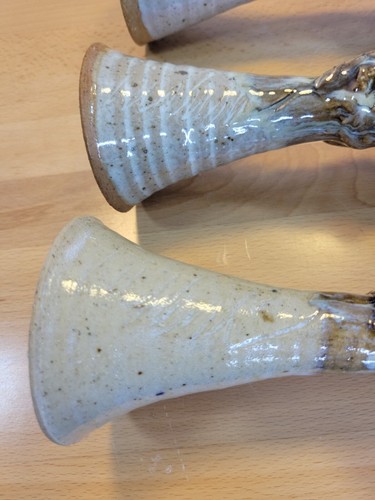 Calici ceramica artistica calice bicchieri vino gres set 3 firmati astratti - Foto 16 di 16