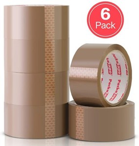 Lot de 6 rouleaux de ruban adhésif Marron 66 m x 48 mm UTILISATION POLYVALENTE