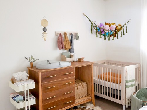 Boho Makramee Stofftier Aufbewahrungsnetz Hängematte extra groß Plüschtier Aufbewahrung - Bild 6 von 9