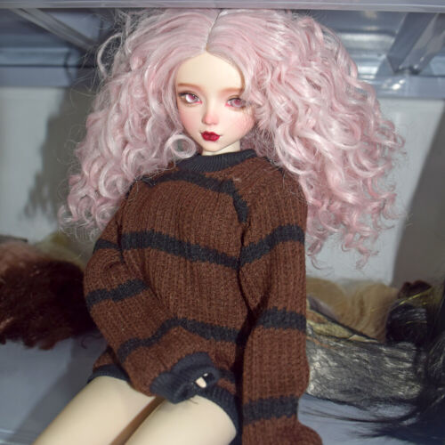 Rosa lockiges Haar rosa Augen Mode 1/3 BJD Puppe 22 Zoll Kugelgelenk Mädchen Puppen - Bild 2 von 24