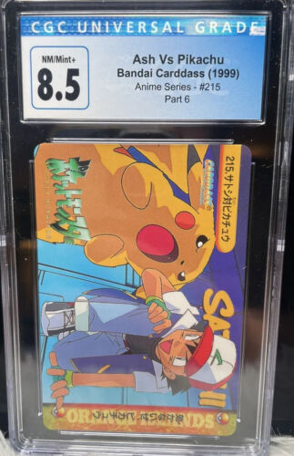 Ash Vs Pikachu -Bandai Carddass (1999) Anime Series #215 Part 6 CGC NM/Mint | eBay Ash Vs Pikachu -Bandai Carddass (1999) Anime Series #215 Part 6 CGC NM/Mint | eBay