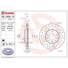 BREMBO 2x Bremsscheibe vorne 280 Gelocht/innenbel. für Opel Meriva Astra