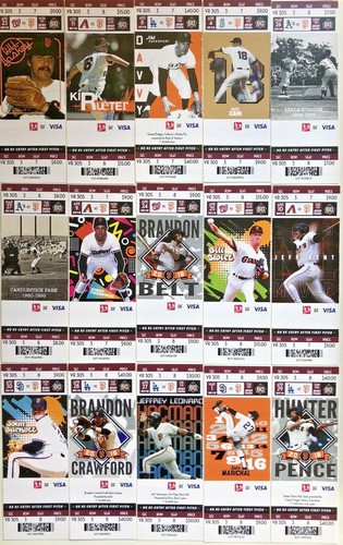 2010-2011-2012-2013-2014-2015-2016-2019 San Francisco Giants Season Ticket Stubs - Picture 3 of 12