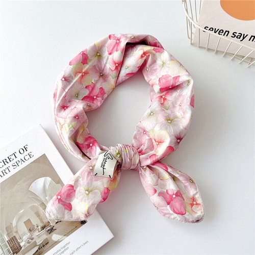 70*70cm Cotton Linen Square Scarf DIY Floral Paisley Handkerchief Neckerchief ~ - Picture 11 of 36