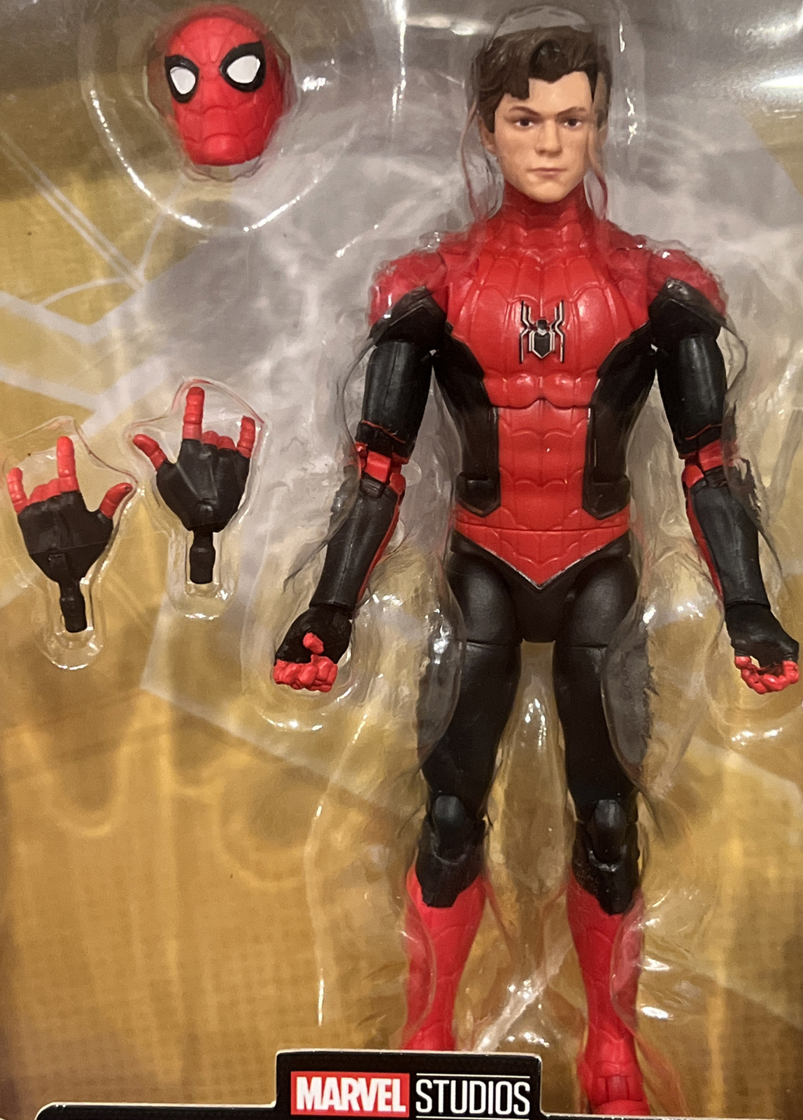 Marvel Legends Series Upgraded Suit Spider-Man Unmasked No Way Home 6-inch  Action Figure Premium Design