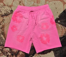 Denim Tears Mono Cotton Wreath Sweat Shorts Pink Size Large Brand New