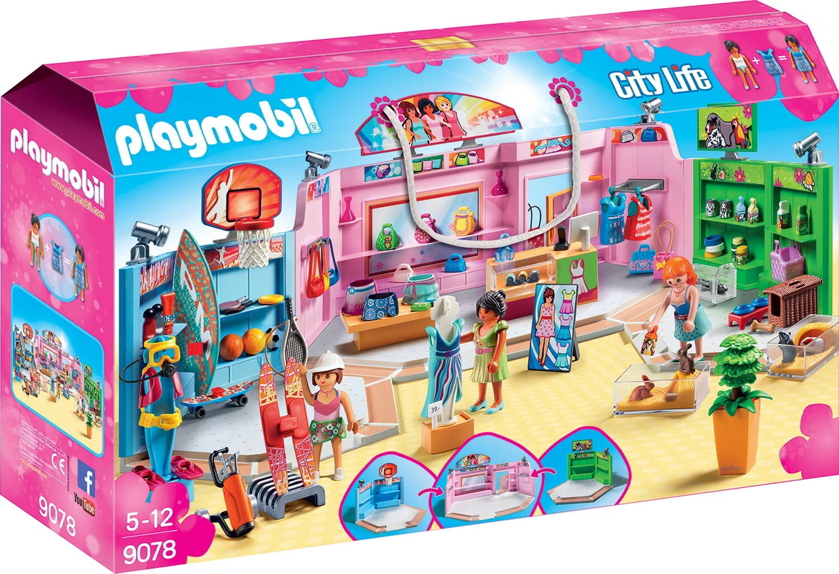 PLAYMOBIL City Life Collection Merchant 9078 Shop Shopping Store Shop