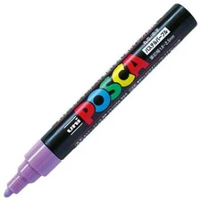 Uni Posca PC5MP.11 Water-Based Paint Marker, Medium Point, Pastel Purple