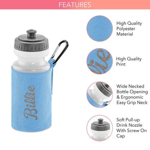 Juego de 5 mochilas escolares personalizadas en azul cielo con nombre ideal para niños - Imagen 8 de 9