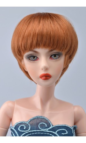 Dollmore 12" Modepuppe Perücke Größe (3-4) Zoll Enfant kurz geschnittene Perücke (Karotte)