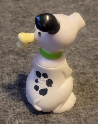 3" DISNEY 101 Dalmatian Puppy Dog Holding Bone Cake Topper Plastic Toy Collect - Picture 4 of 8
