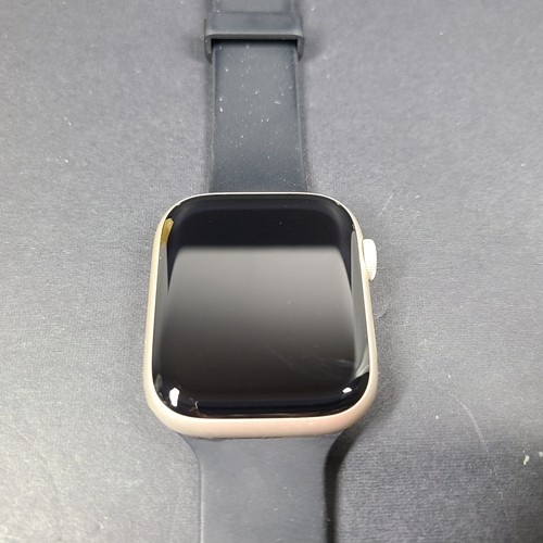 Apple Watch Series 7 45MM A2477 Silver Aluminum/Ceramic Case GPS & LTE M/L Band - Photo 3 sur 7