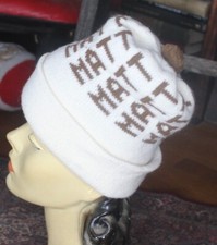 Vintage 1970's Name Winter Cap / Hat It's a MATT BEANIE