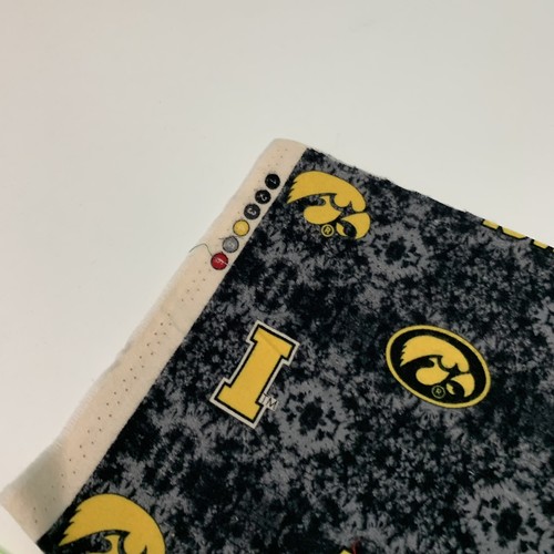 Iowa Hawkeyes Team Fleece Fabric Scrap 40x6 Quilt Craft Pillow Sewing Remnant - Picture 5 of 5