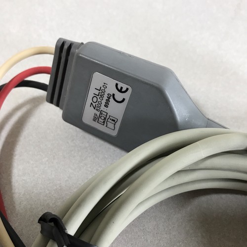 Zoll 3-lead ECG Cable 8300-0800-01 For Propaq MD Monitor Low Profile *USED* - Picture 2 of 5