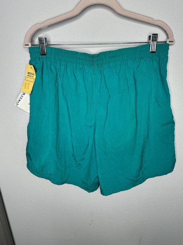 Vintage Deadstock Men’s Swim Trunks New Size Medium Teal Purple - Picture 5 of 5