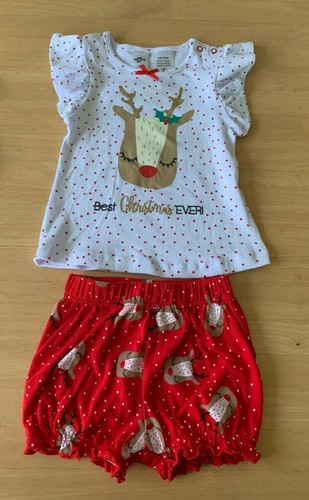 Girls size 2 BEST CHRISTMAS EVER summer pyjamas pjs NEW 1818 - Picture 4 of 5
