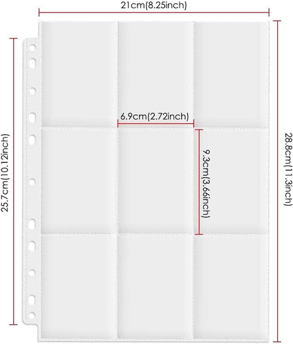 2700 Taschen Sammelkartenhüllenseiten, 150 Stück doppelseitig 9 Taschen - Bild 2 von 7