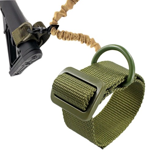Heavy Duty Adjustable Military Tactical Buttstock Sling Adapter with D-ring - Picture 6 of 15