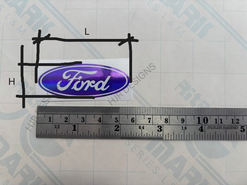 Ford badge overlay set of 3, 2 Colours - Picture 4 of 7