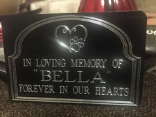 2"x 3" Custom Engraved Pet Memorial, URN, Plaque Art, Plaque Dog Cat Pet Tag