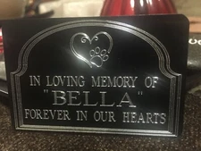 2"x 3" Custom Engraved Pet Memorial, URN, Plaque Art, Plaque Dog Cat Pet Tag 