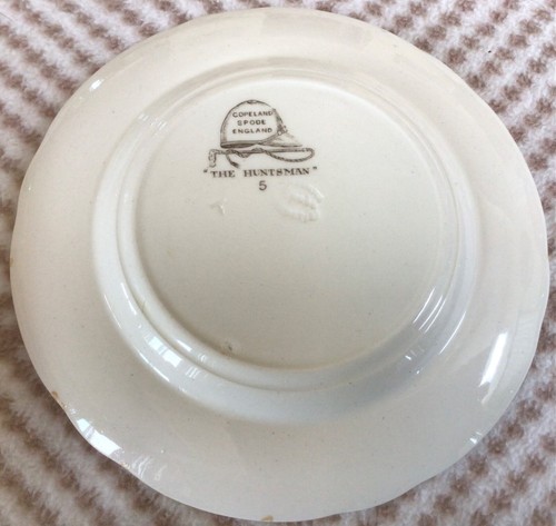 Fox Hunt Hunting Spode Magenta Rim Bread Plate The Huntsman - Picture 4 of 6