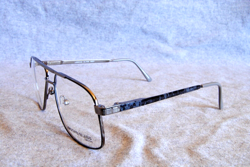 Marcos de gafas de espejo 8001 productor aviador gris metal 53-18-140 - Imagen 2 de 4