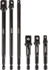 70382-6-Piece 3-Inch and 6-Inch Impact Grade Socket Adapter Set - Turns Impact D