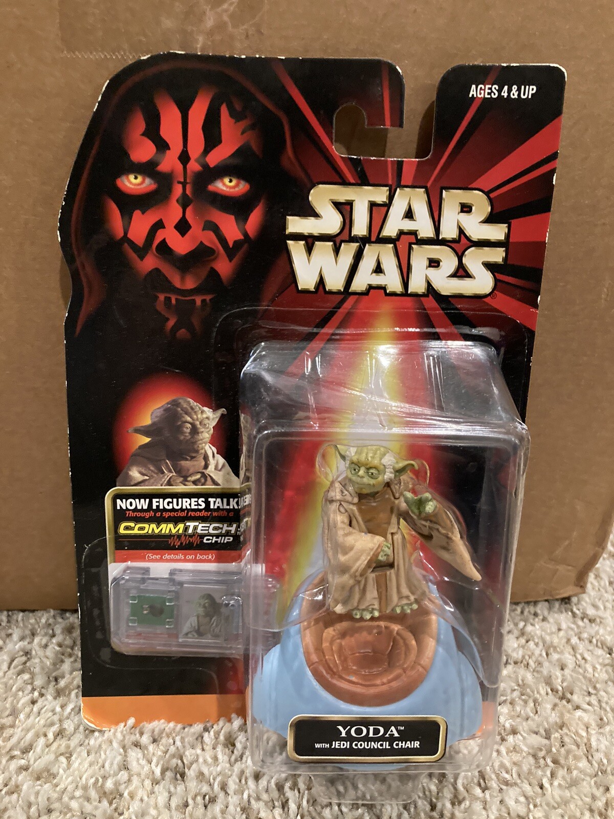 New 1998 Hasbro Star Wars Episode 1 Phantom Menace Yoda 3.75" Action Figure