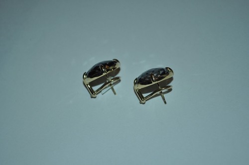 IPPOLITA Rock Candy Gelato 18K Yellow Gold Stud Earrings Black Hematite Doublet - Picture 4 of 6
