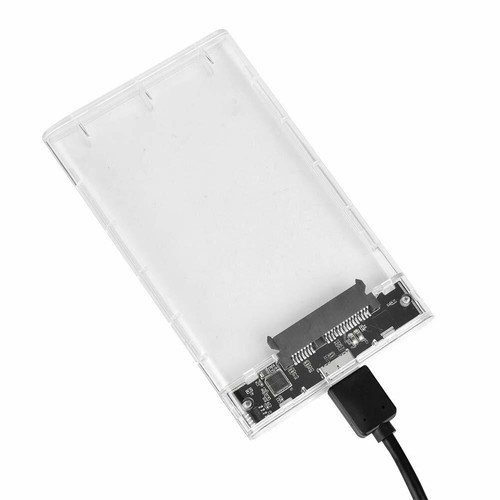USB 3.0 to 2.5 inch SATA HDD SSD Disk Drive External Enclosure Transparent Case - Picture 6 of 8
