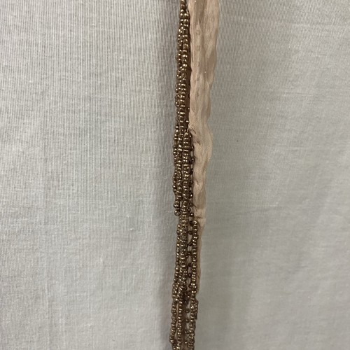 Chan Luu Sheer Fringe Blush Pink Skinny Scarf with metal Fringe 5ft 8in - Picture 5 of 11