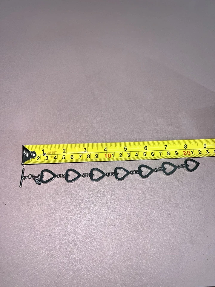 Браслет Cookie Lee с надписью Heart Valentine с открытым переключателем серебристый тон  - Изображение 4 из 4