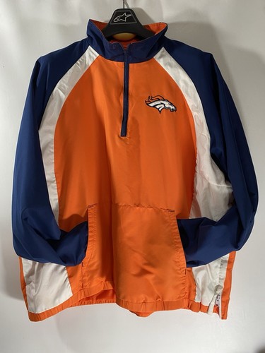 NFL Denver Broncos Quarter Zip Pullover Jacket windbreaker Men's Size XXL - Picture 2 of 9