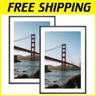 Classic Black Picture Frame, 11x17 Mat, Aluminum, 2 Pack