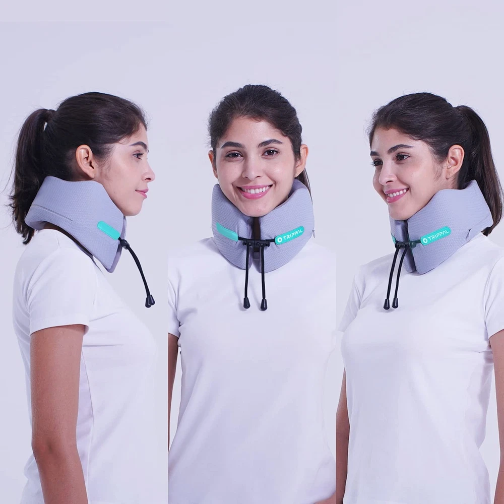 Travel Pillow Neck Chin Head Support Best Memory Foam Airplane Neck Pillows 3...