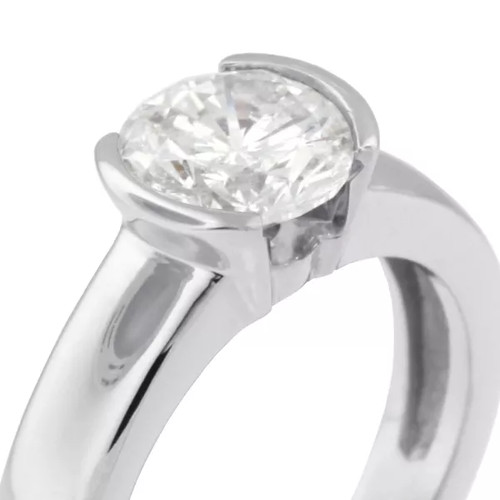 Solitär Verlobungsring 14K Gold klassisch 0,58 ct rund Lab-gezüchtet Diamant D VS1 - Bild 13 von 20