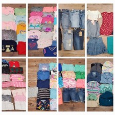 Huge Girls 130 PC Clothing Lot Sz 10/12 Mix Brands Hoodies Jeans Tees Shorts ++