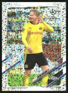 2020-21 Topps Chrome UEFA Champions League Speckle Refractors #49 Erling Haaland