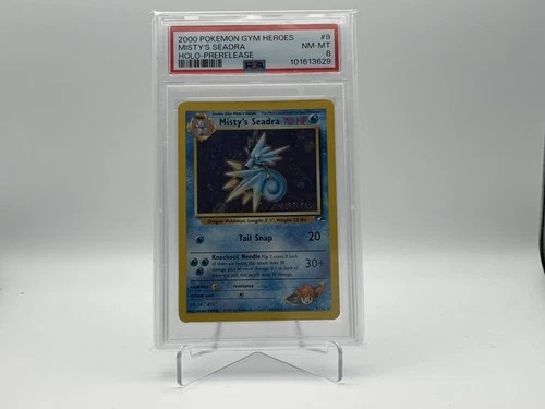 Pokémon TCG - Gym Heroes Misty’s Seadra 9/132 PRERELEASE PSA 8