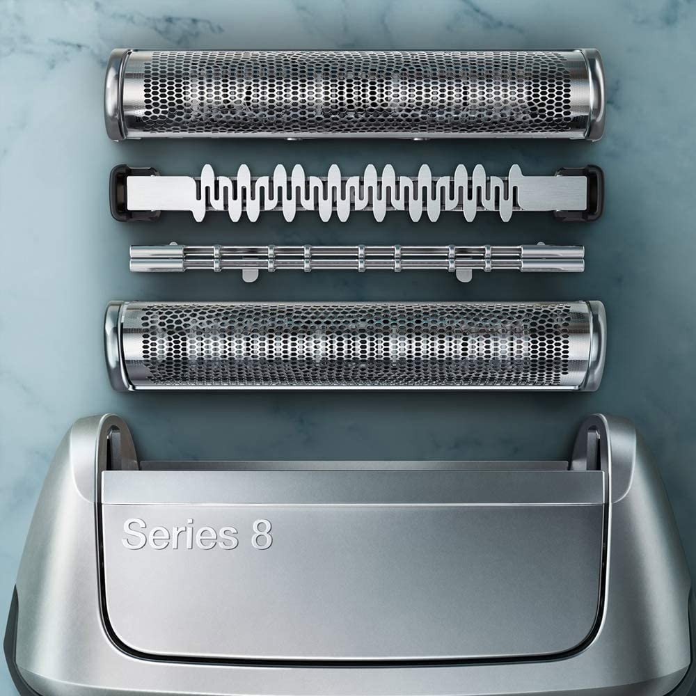 Braun Series 8-8390cc Rasierer-System mit Reinigungsstation wet dry in Silber