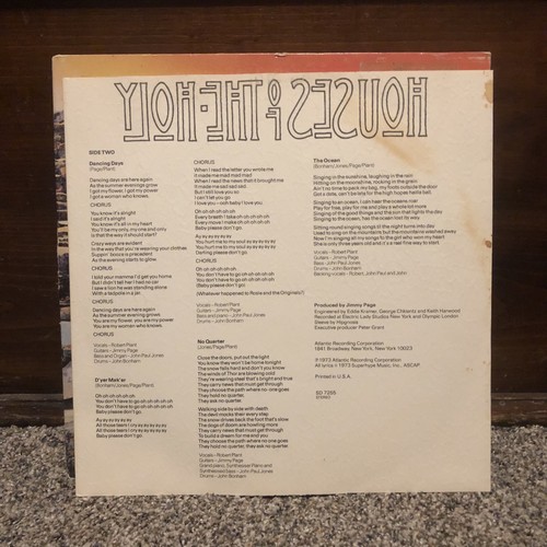 Led Zeppelin~Houses Of The Holy~True 1st US Press SD-7255 Monarch Ludwig RL - Picture 13 of 14