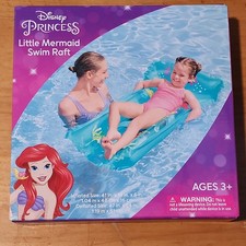 Disney Princess 41" x 19" Little Mermaid Pool Swim Raft, Age 3 - New, Sealed