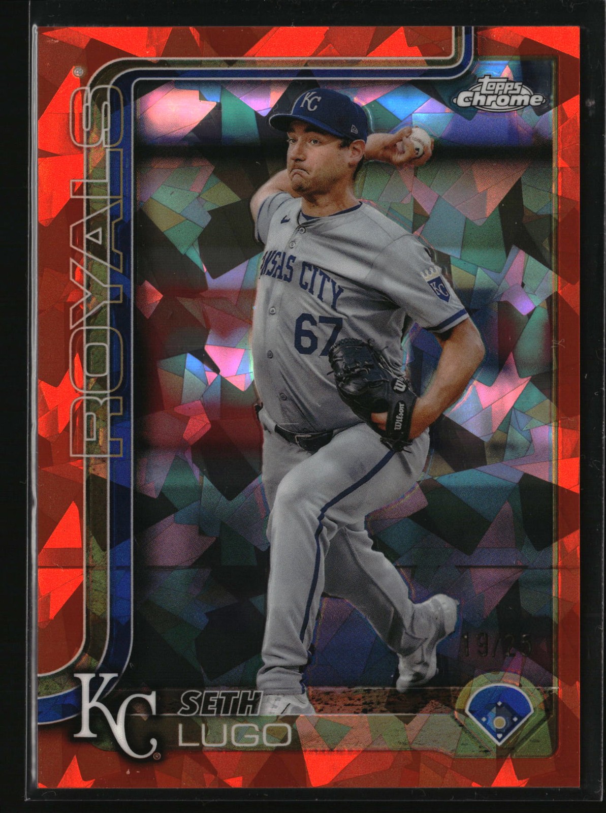 2025 Topps Chrome Sapphire Seth Lugo Orange Refractors Royals #94 #/25