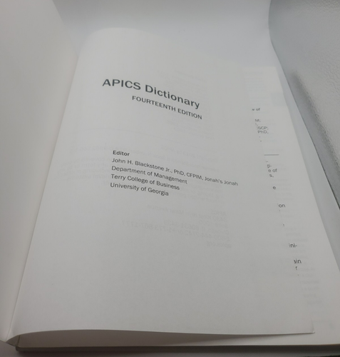 APICS Dictionary 14th Ed The Essential Supply Chain Reference (D3) - Picture 3 of 5